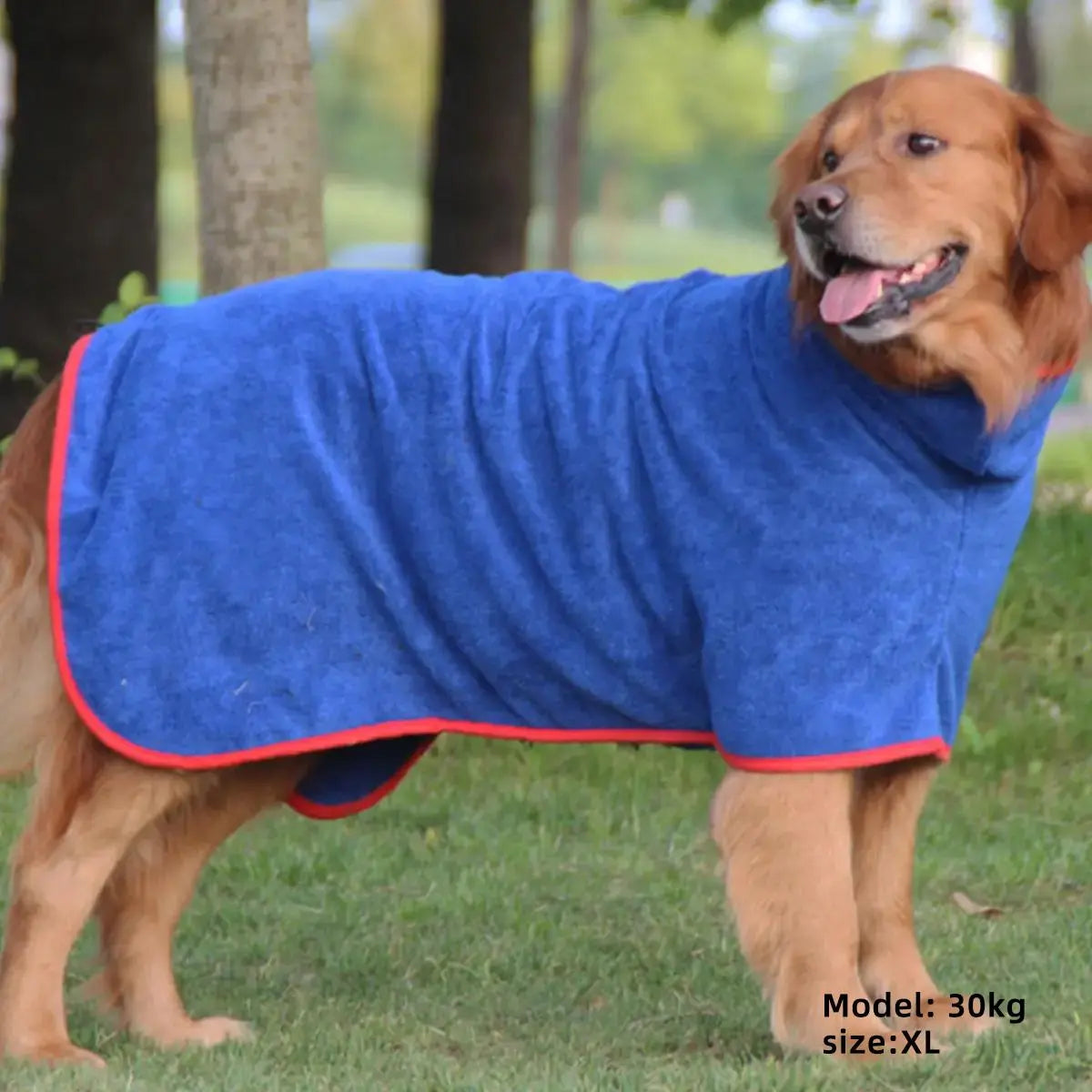 Pet Bath Robe - Quick-Drying Grooming Cloak with Hook & Loop Fastener, Soft and Comfortable Towel for Dogs and Cats, Ideal Grooming Accessory and Valentine's Day Gift