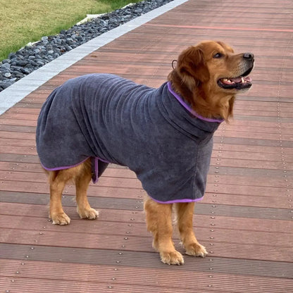 Pet Bath Robe - Quick-Drying Grooming Cloak with Hook & Loop Fastener, Soft and Comfortable Towel for Dogs and Cats, Ideal Grooming Accessory and Valentine's Day Gift