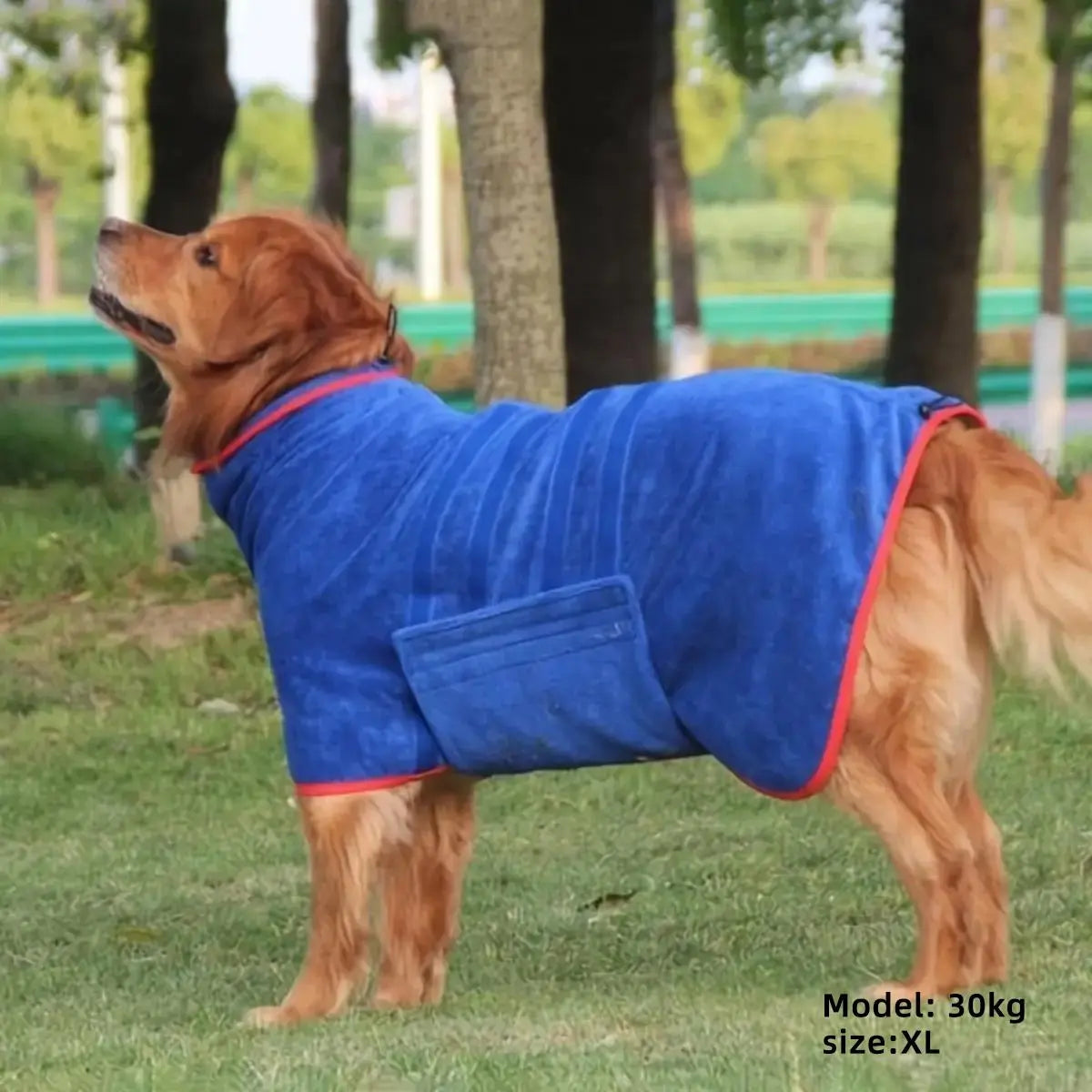 Pet Bath Robe - Quick-Drying Grooming Cloak with Hook & Loop Fastener, Soft and Comfortable Towel for Dogs and Cats, Ideal Grooming Accessory and Valentine's Day Gift